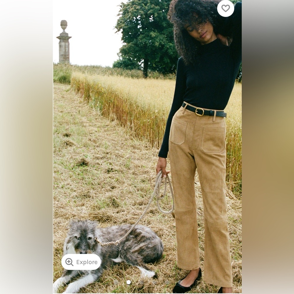 New With Tags DOEN Leah Suede pant Sz 4 (26)